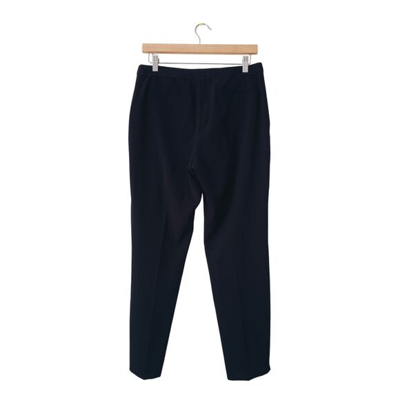 Ted Baker High Rise Flat Front Tapered Leg Trousers Navy Size 3 (US 8) - Picture 4 of 10
